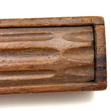 Lovely Antique American Carved Out Box with Elegantly Detailed Slide Lid