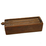 Lovely Antique American Carved Out Box with Elegantly Detailed Slide Lid