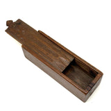 Lovely Antique American Carved Out Box with Elegantly Detailed Slide Lid