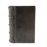 Presumed 18th Century Heavy Book Shaped Writing Box with Original Red Paint Remnants, Likely British