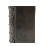 Presumed 18th Century Heavy Book Shaped Writing Box with Original Red Paint Remnants, Likely British