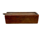 Lovely Antique American Carved Out Box with Elegantly Detailed Slide Lid