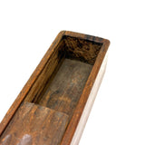 Lovely Antique American Carved Out Box with Elegantly Detailed Slide Lid