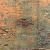 Yellow Stripes on Best Blue, Darling 19th Century American Primitive Foot Stool