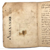 1783 British Notebook, Partial, with Ships, Fish, Geometry, etc.