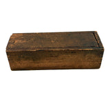 Complete Antique Double Six Set of Enamel Painted Wooden Dominoes with Spinner in Original Box