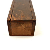 Complete Antique Double Six Set of Enamel Painted Wooden Dominoes with Spinner in Original Box