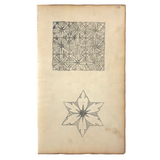Stars in Squares and Star: Burt Gemberling (Age 12) 1880 Graphite Design Drawing, Snyder County, PA