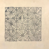 Stars in Squares and Star: Burt Gemberling (Age 12) 1880 Graphite Design Drawing, Snyder County, PA