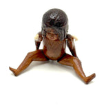 Curious Little Carved Folk Art Articulated Doll with String Tied Joints