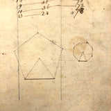 1783 British Notebook, Partial, with Ships, Fish, Geometry, etc.