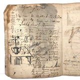 1783 British Notebook, Partial, with Ships, Fish, Geometry, etc.