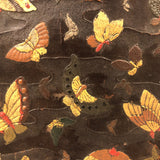 Embossed Antique Japanese Leather Paper (Kinkarakawakami) with Butterflies - 5 Pieces