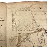 1783 British Notebook, Partial, with Ships, Fish, Geometry, etc.