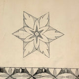 Flower-Star and Petals inside Petals: Burt Gemberling (Age 12) 1880 Graphite Design Drawing, Snyder County, PA