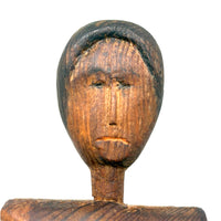 SOLD Unusual Older Inuit Carved Articulated Figure with Sad Face and Sinew Joints