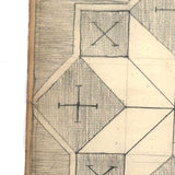 LeMoyne Star with Crosses: Burt Gemberling (Age 12) 1880 Graphite Design Drawing, Snyder County, PA