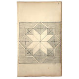 LeMoyne Star with Crosses: Burt Gemberling (Age 12) 1880 Graphite Design Drawing, Snyder County, PA