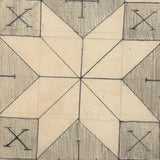 LeMoyne Star with Crosses: Burt Gemberling (Age 12) 1880 Graphite Design Drawing, Snyder County, PA
