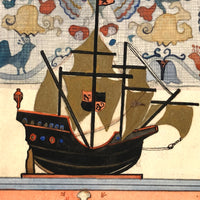 Pattern Perfection: Finely Executed Interior Design Watercolor with Ship (and Pirate Flag)