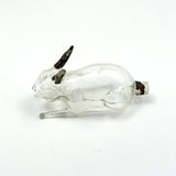 Magical Little Gilded Ear Rabbit, c. 1920s Molded Glass, Light as Air Perfume Bottle
