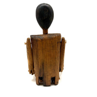 SOLD Unusual Older Inuit Carved Articulated Figure with Sad Face and Sinew Joints