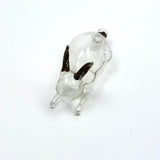 Magical Little Gilded Ear Rabbit, c. 1920s Molded Glass, Light as Air Perfume Bottle