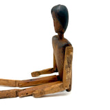 SOLD Unusual Older Inuit Carved Articulated Figure with Sad Face and Sinew Joints