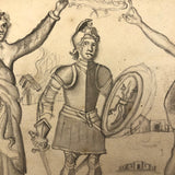 1783 British Notebook, Partial, with Ships, Fish, Geometry, etc.