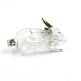 Magical Little Gilded Ear Rabbit, c. 1920s Molded Glass, Light as Air Perfume Bottle
