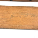 19th Century Homemade Dominoes in Custom Box with Hand-Inked Lettering (27)