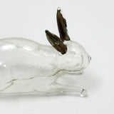 Magical Little Gilded Ear Rabbit, c. 1920s Molded Glass, Light as Air Perfume Bottle