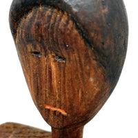 SOLD Unusual Older Inuit Carved Articulated Figure with Sad Face and Sinew Joints