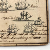 1783 British Notebook, Partial, with Ships, Fish, Geometry, etc.