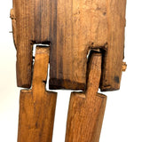 SOLD Unusual Older Inuit Carved Articulated Figure with Sad Face and Sinew Joints