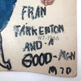 Fran Tarkenton and a Good Man, Child's Marker Drawing on (Girdle) Board, 1970