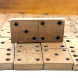 19th Century Homemade Dominoes in Custom Box with Hand-Inked Lettering (27)