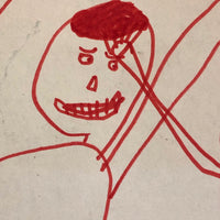 Willis Reed vs. Jerry West, Large Child's Marker Drawing on (Girdle) Board