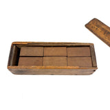 19th Century Homemade Dominoes in Custom Box with Hand-Inked Lettering (27)