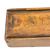 19th Century Homemade Dominoes in Custom Box with Hand-Inked Lettering (27)