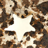 Wonderful Old Iron Milking Stool with Star Cutout and Fantastic Surface