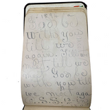 Genia Brown's Autograph Album with Drawing and Writings by Robert Sayers Sheffey, Legendary Roving Evangelist, 1894,  New River, VA