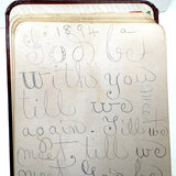 Genia Brown's Autograph Album with Drawing and Writings by Robert Sayers Sheffey, Legendary Roving Evangelist, 1894,  New River, VA