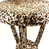 Wonderful Old Iron Milking Stool with Star Cutout and Fantastic Surface