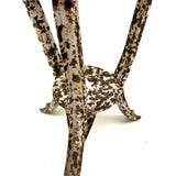 Wonderful Old Iron Milking Stool with Star Cutout and Fantastic Surface