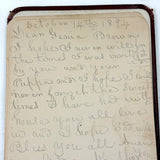 Genia Brown's Autograph Album with Drawing and Writings by Robert Sayers Sheffey, Legendary Roving Evangelist, 1894,  New River, VA