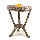 Wonderful Old Iron Milking Stool with Star Cutout and Fantastic Surface