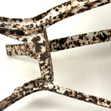 Wonderful Old Iron Milking Stool with Star Cutout and Fantastic Surface