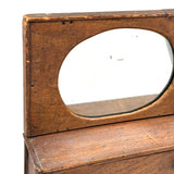 Character-full Antique Doll Dresser with Original Not Quite Oval Mounted Mirror
