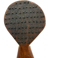 Unusual Old Carved Comb with Booted Leg Shaped Handle